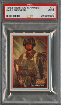 1953 Topps "Fighting Marines" #30 "Paratrooper" – PSA MINT 9 "1 of 1!"